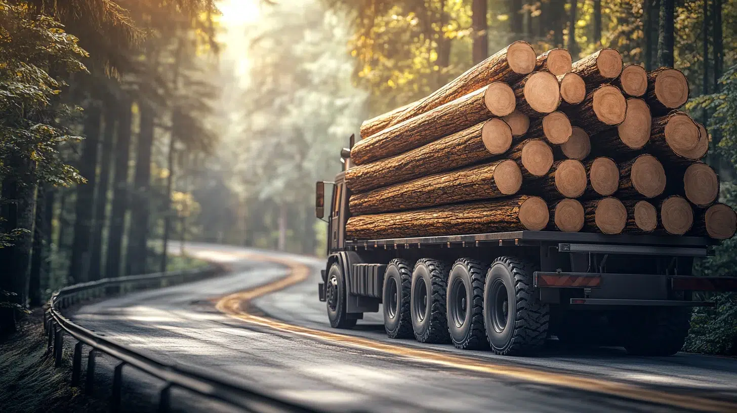 camion de bois en grume