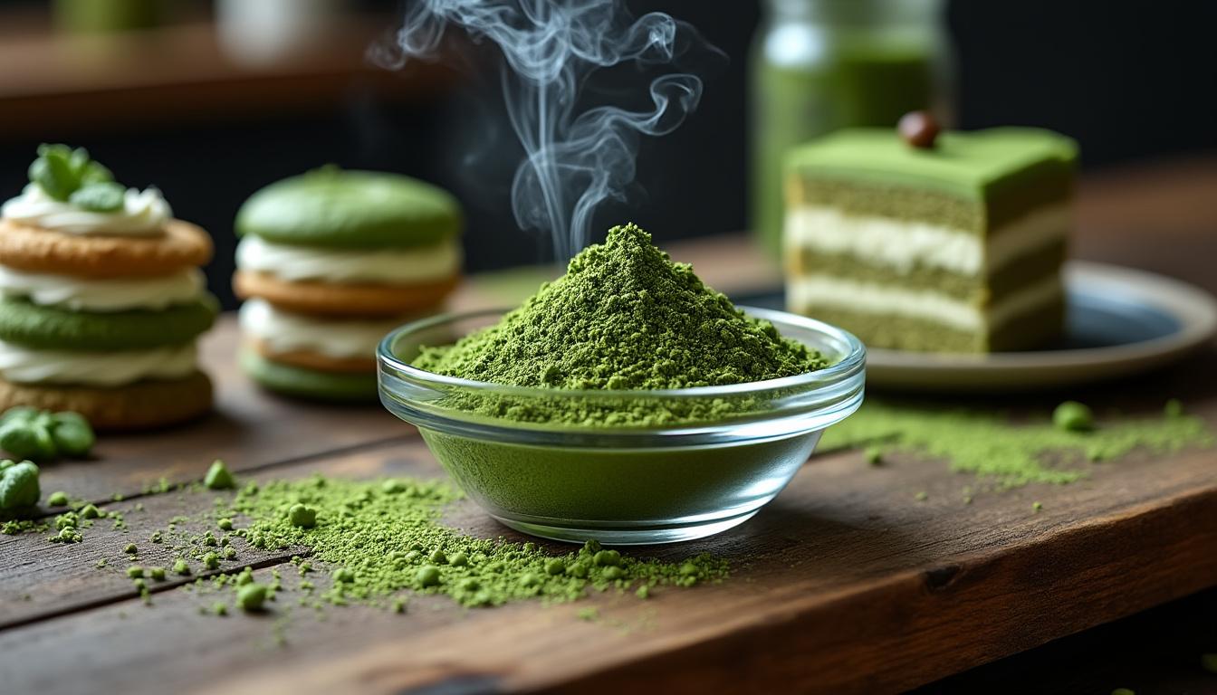 Poudre de thé vert bio matcha : Tendances révolutionnant son utilisation en pâtisserie