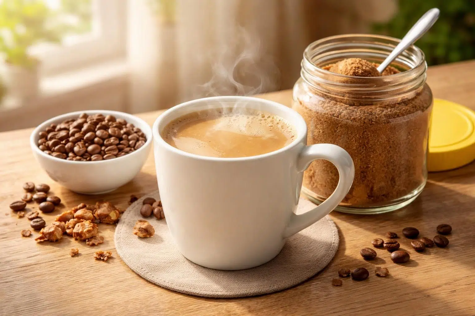 découvrez la composition unique de la ricoré, un mélange parfait pour bien commencer votre journée avec énergie et saveur.