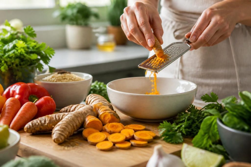 Découvrez la recette avec du curcuma frais pour une cuisine saine