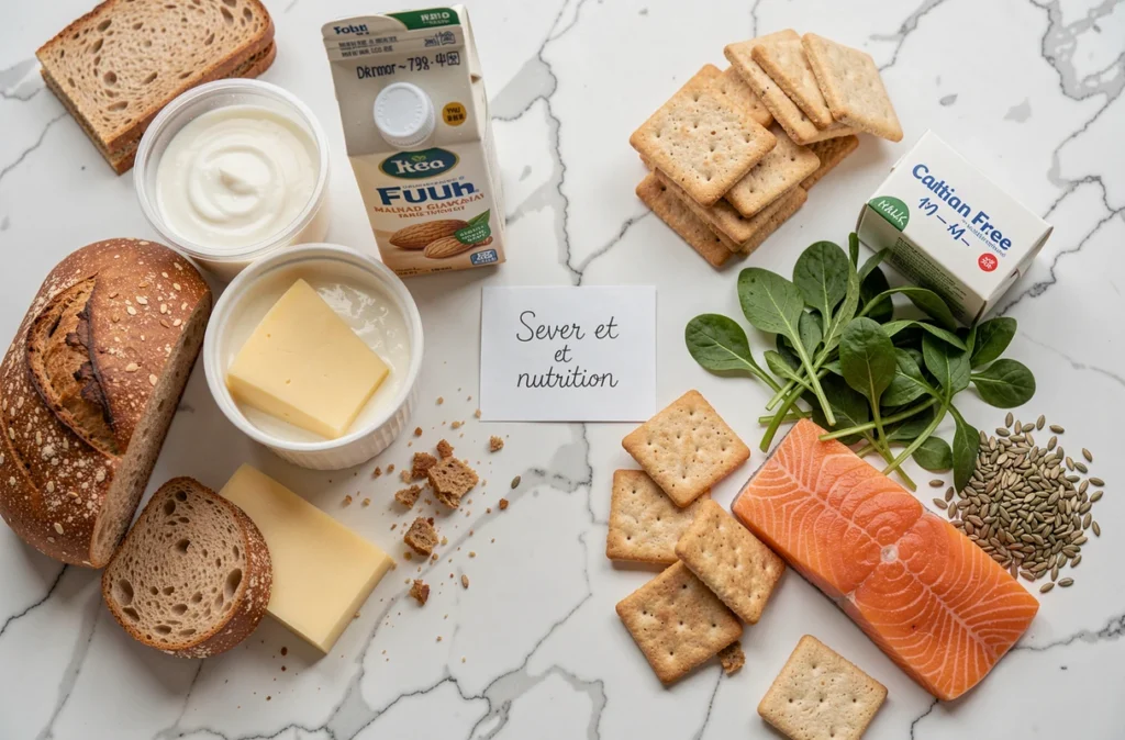 Comparaison alimentaire entre produits laitiers et gluten versus alternatives adaptées pour soulager la maladie de Sever chez l'adolescent